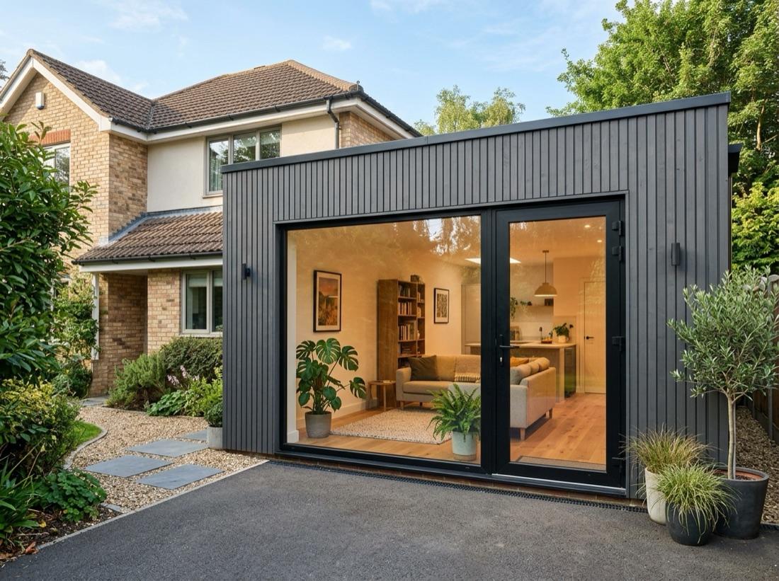 Garage Conversion ADU built by Upside ADU in Elk Grove, CA (representative)