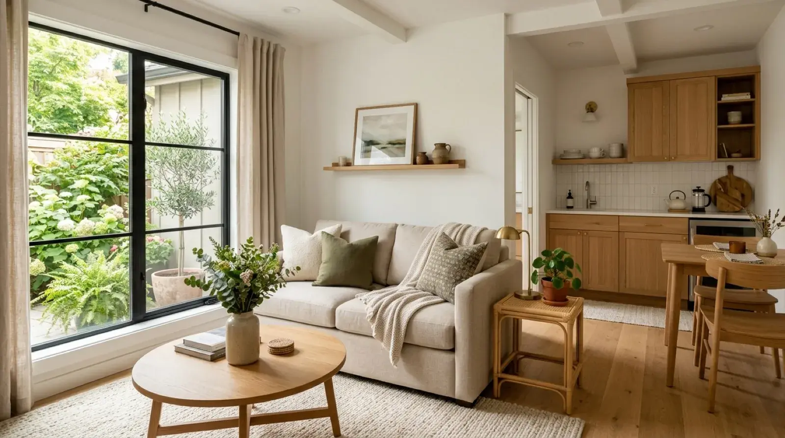 A furnished, move-in-ready Sacramento ADU staged for rental